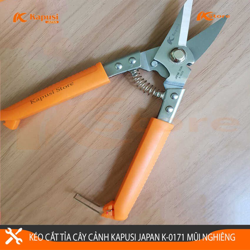 KÉO CẮT CÀNH - KÉO TỈA DĂM MỎ NHỌN LƯỠI CONG KAPUSI JAPAN K-0171 8INCH/180MM