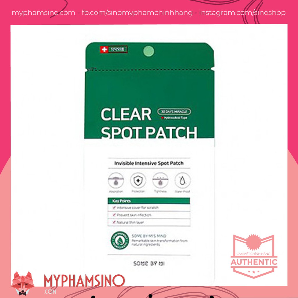 [CHÍNH HÃNG] Miếng dán mụn Some By Mi Clear Spot Patch 18m