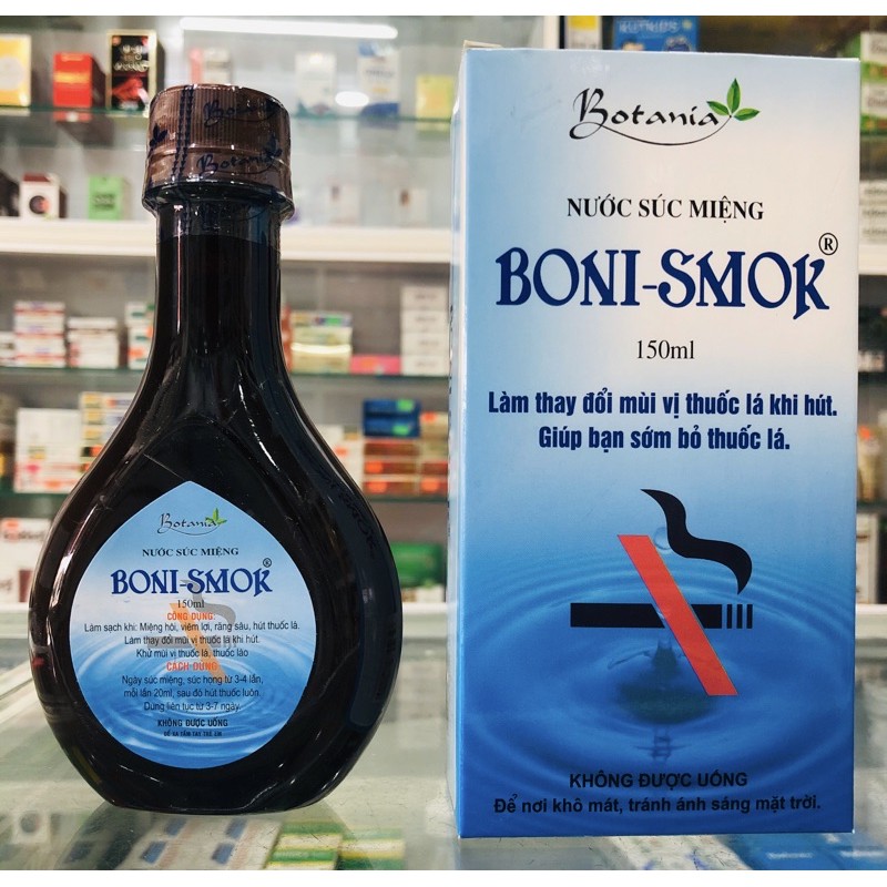 Nước súc miệng Boni-Smok - 150ml - Giúp bạn sớm bỏ thuốc lá