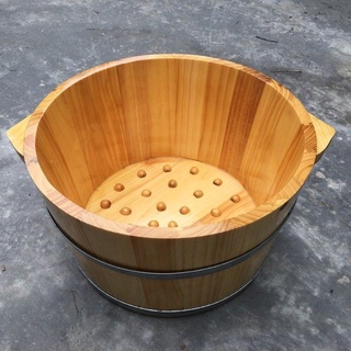 Chậu gỗ ngâm chân có hạt massage cao cấp