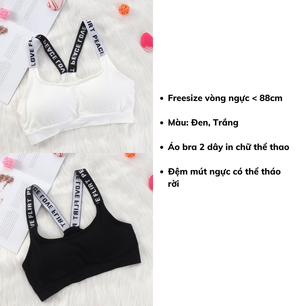 Áo bra 2 dây nữ đẹp tập gym thể thao cá tính DEVARI B1102