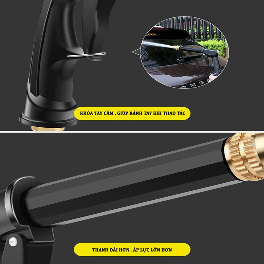 Bộ dây và vòi xịt rửa xe tưới cây tăng áp,vòi xịt rửa,vòi tưới cây 810-2498
