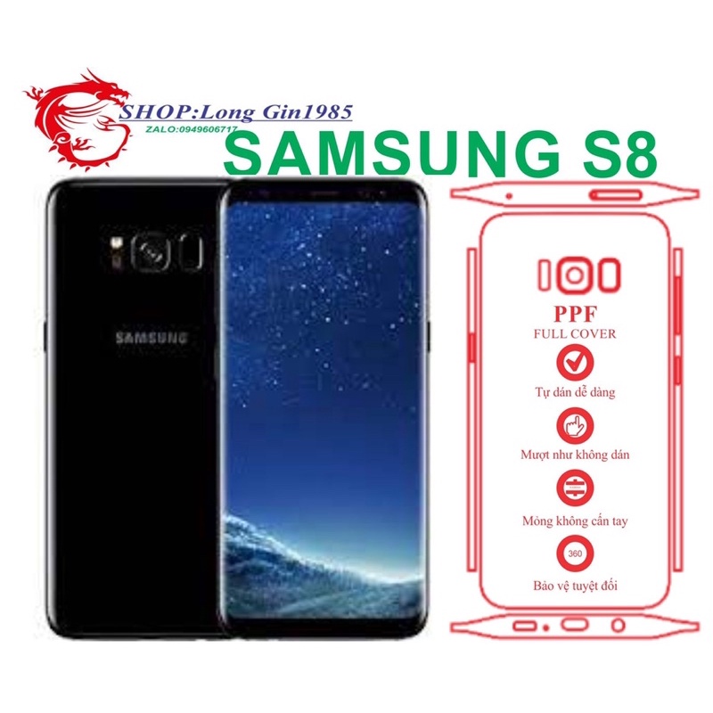 Samsung S8 miếng dán trong Ppf mặt sau và mặt trước chống va đập tốt chống trầy xước