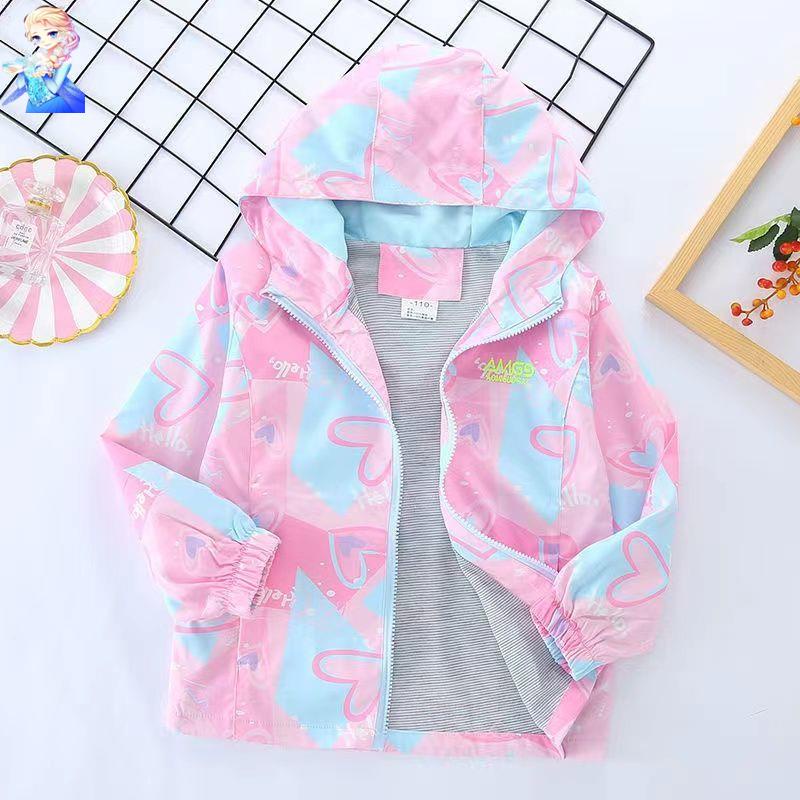 Áo Khoác Mỏng Thời Trang Xuân Thu Phong Cách Phương Tây Cho Bé Gái 2021