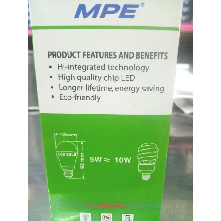 Đèn Led Bulb 5W MPE | BigBuy360 - bigbuy360.vn