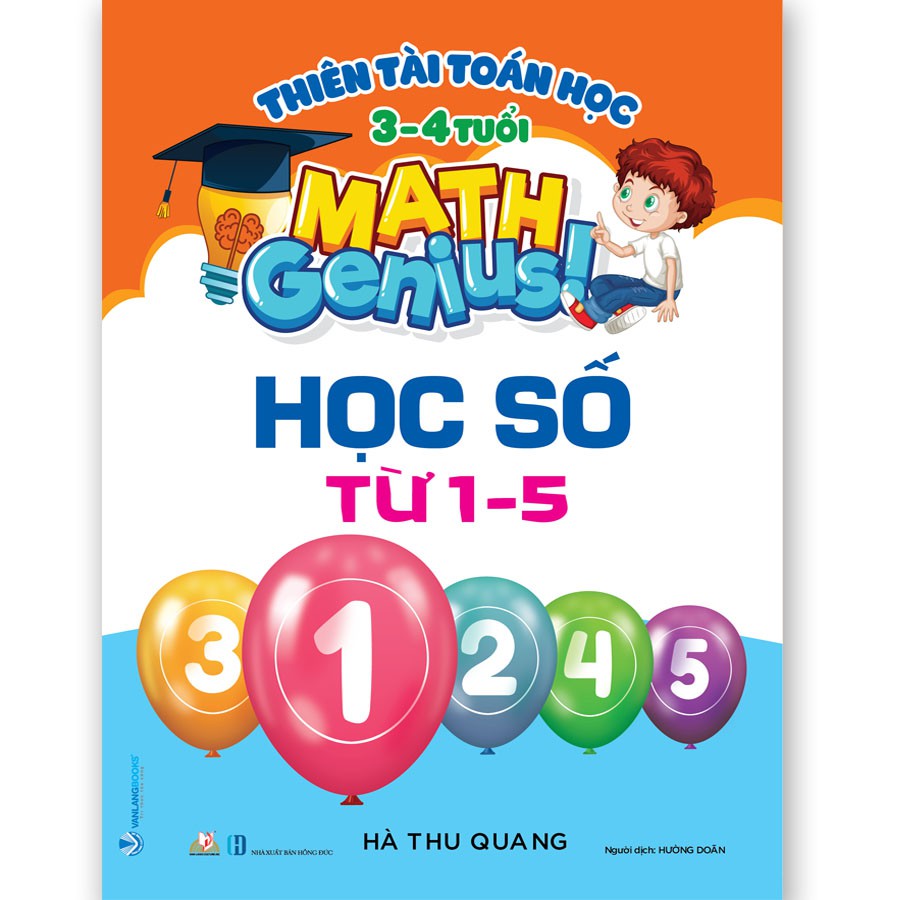 Sách - Thiên Tài Toán Học - Tư Duy Toán Học Cho Trẻ Từ 3 - 4 Tuổi - 2 Cuốn - VLG