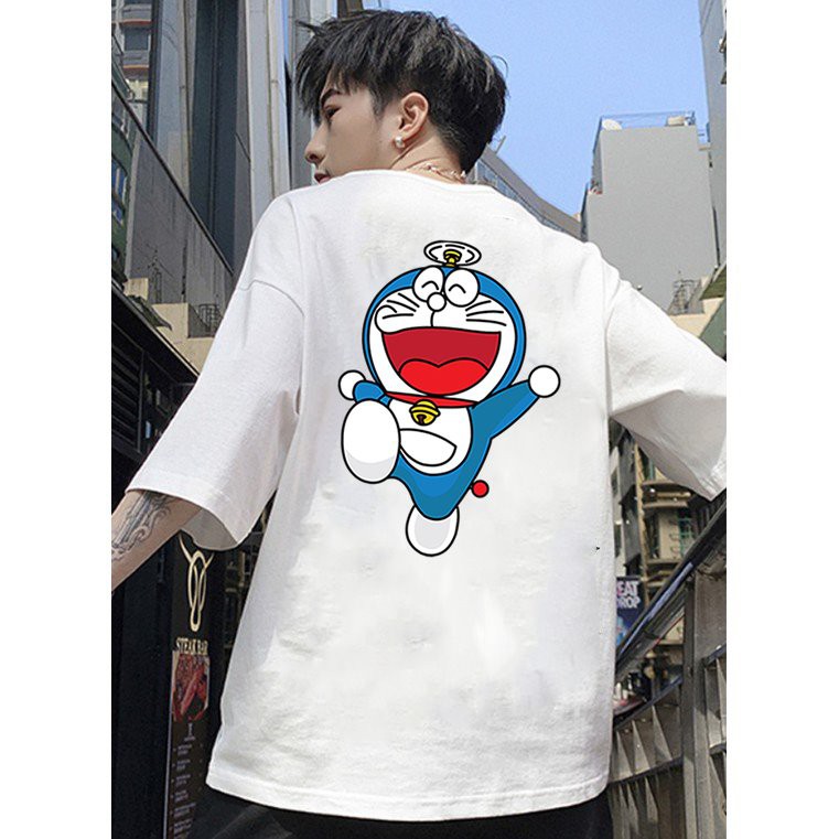 Áo thun unisex độc lạ mèo máy dễ thương form rộng vải dày mịn 2019T1812