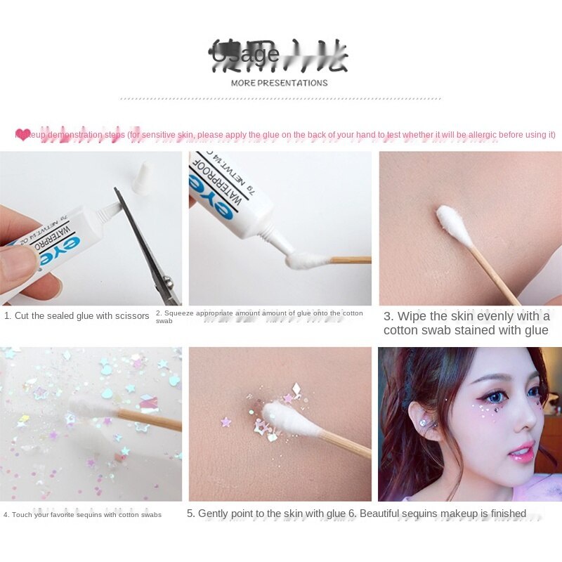 Set 12 miếng dán sequin lấp lánh dùng để trang điểm mắt | BigBuy360 - bigbuy360.vn