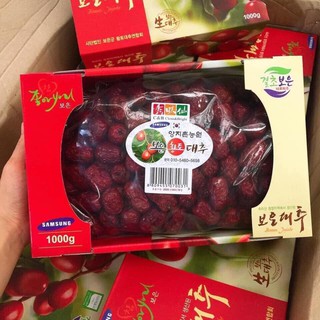 Táo Đỏ Hàn Quốc - Táo Đỏ Sấy Khô Hàn Quốc Hộp 1KG Kèm Túi Xách - HÀNG CHUẨN AUTH
