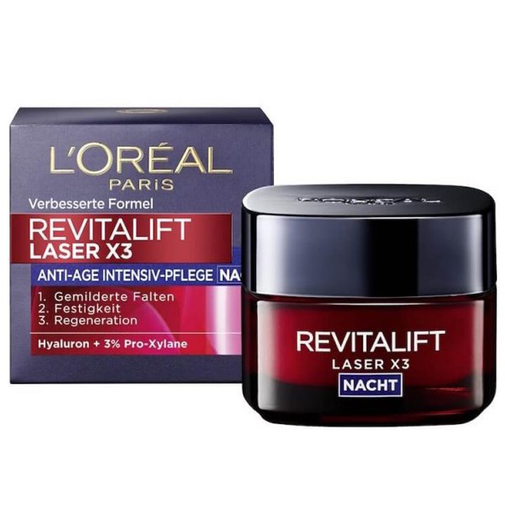 Kem Dưỡng Da Loreal Revitalift Laser X3 Chống Lão Hóa Ban Đêm, 50 ml