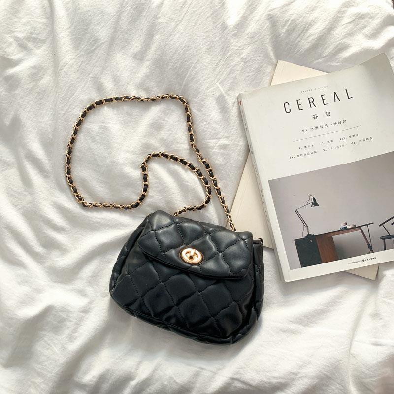 Túi Đeo Chéo Một Bên Vai Hình Thoi Phối Dây Xích Dễ Phối Đồ Thời Trang Mùa Hè Cho Nữ