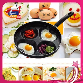 Chảo chiên trứng 4 ngăn men chống dính đa năng