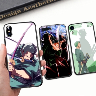Ốp điện thoại kính cường lực hình anime One Piece cho Iphone 6 6s 7 8 Plus X Xr Xs Max 11 Pro Max