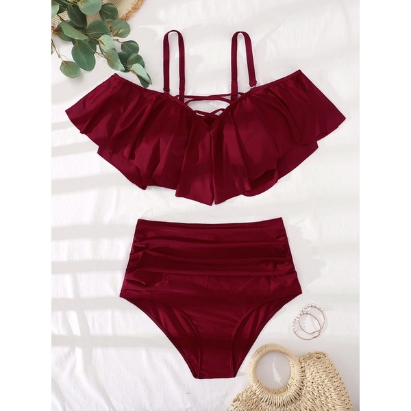 BIKINI Đồ Bơi 2 Mảnh Bigsize 55-110Kg Áo bơi nữ có tay