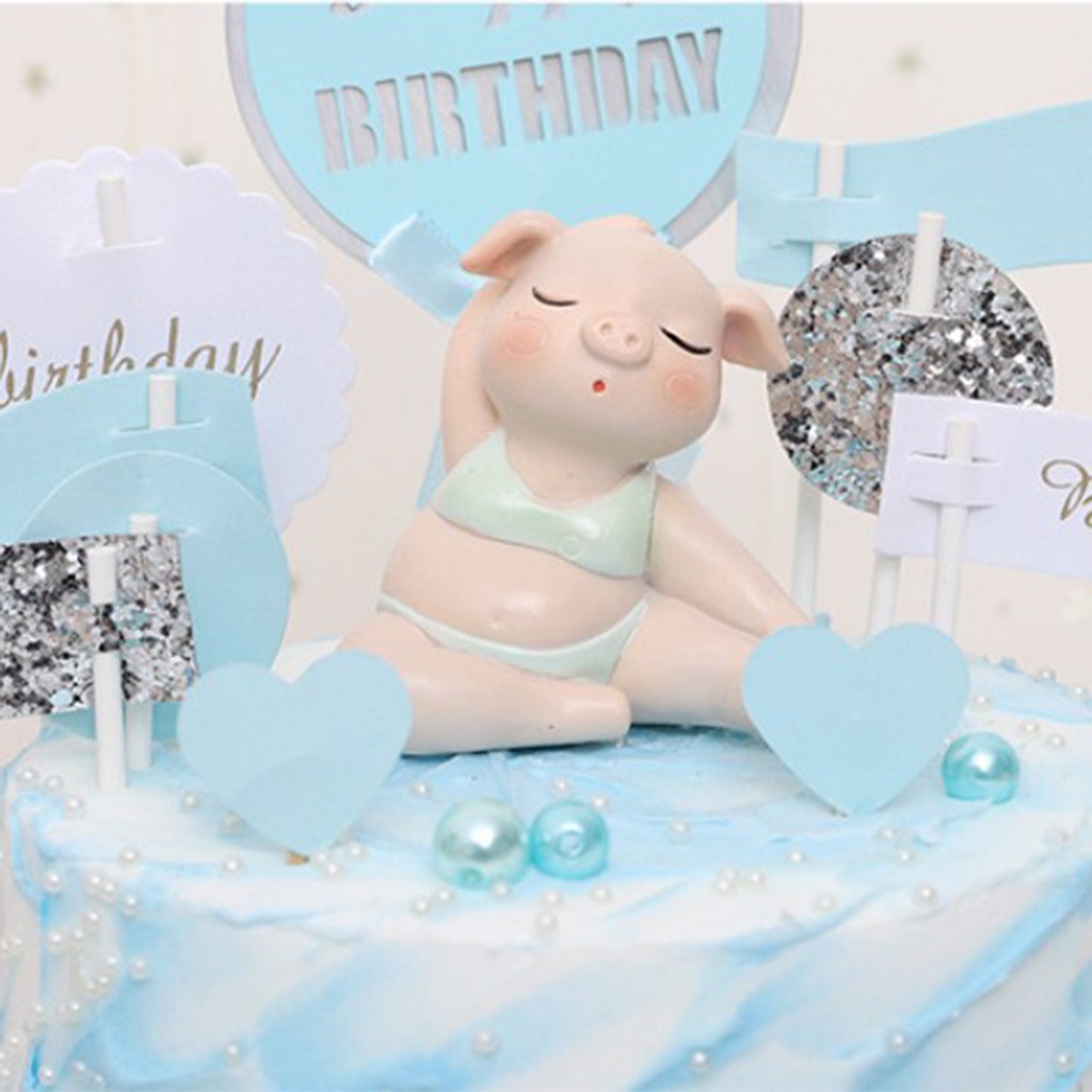 Mô hình heo tập yoga hoạt hình dễ thương