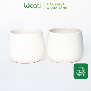 Chậu gốm sứ trồng cây LỌ CÁT dáng bầu
