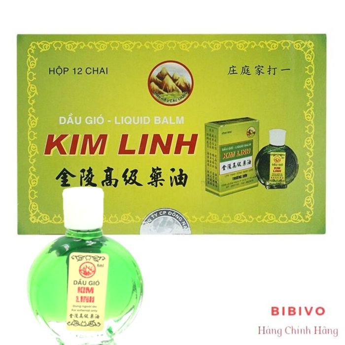 Dầu gió - Dầu Kim Linh nguyên hộp - 12 chai