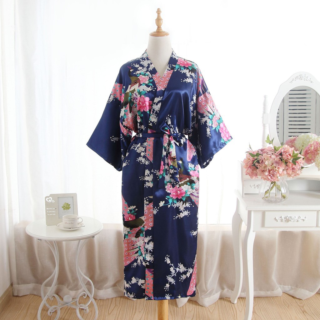 Áo ChoàNg TắM KiểU Kimono In Hoa