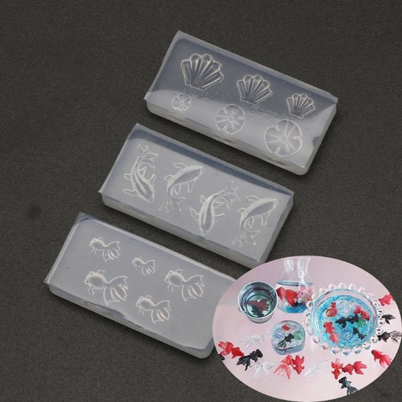Set 6 Khuôn Làm Đồ Trang Sức Resin Thủ Công Hình Thỏ/Ngôi Sao/Lá Sen/Lá Sen Cỡ Nhỏ