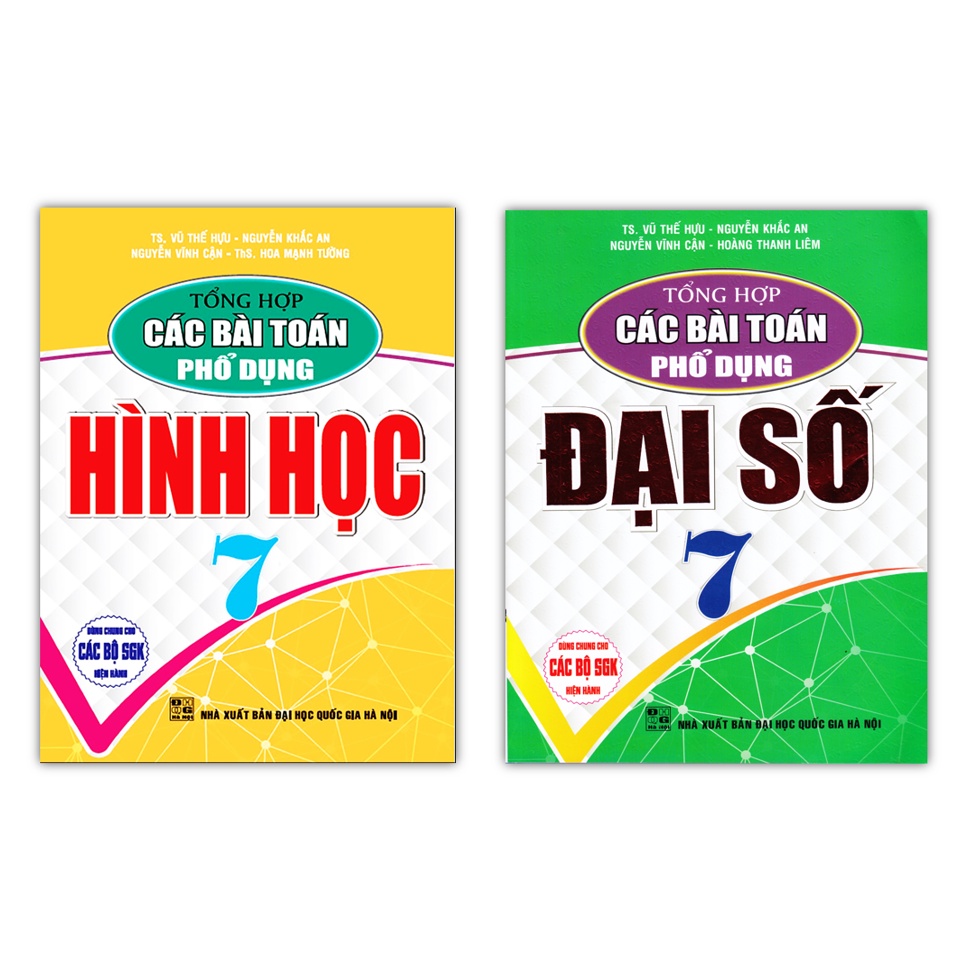 Sách - Combo Tổng hợp các bài toán phổ dụng Đại Số + Hình Học 7 (Biên soạn theo chương trình GDPT mới)