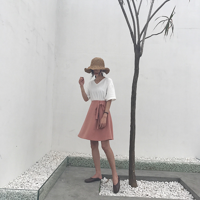 Chân Váy Chữ A Xiaozhainv Thiết Kế Cột Nơ Phong Cách Ulzzang Hàn Quốc 4 Màu Tùy Chọn | BigBuy360 - bigbuy360.vn