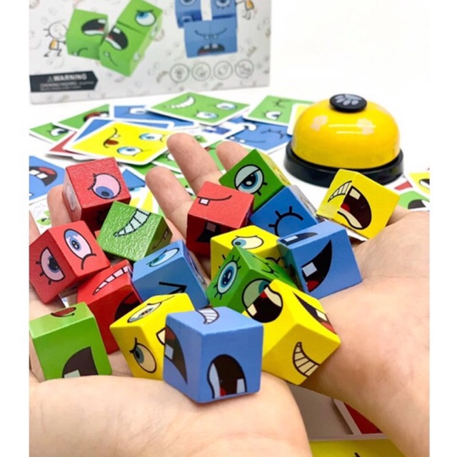 Bộ Đồ Chơi Rubik Xếp Hình Thông Minh ToyBox, Rubik Thay Đổi Cảm Xúc, Đồ Chơi Phát Triển Trí Tuệ Cho Bé