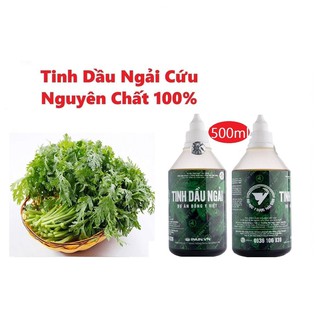 Tinh Dầu Ngải Cứu Tinh Dầu Xanh Thiên Nhiên Nguyên Chất Thanh Lọc Không Khí,Dùng Massage Body Dung Tích 500ml