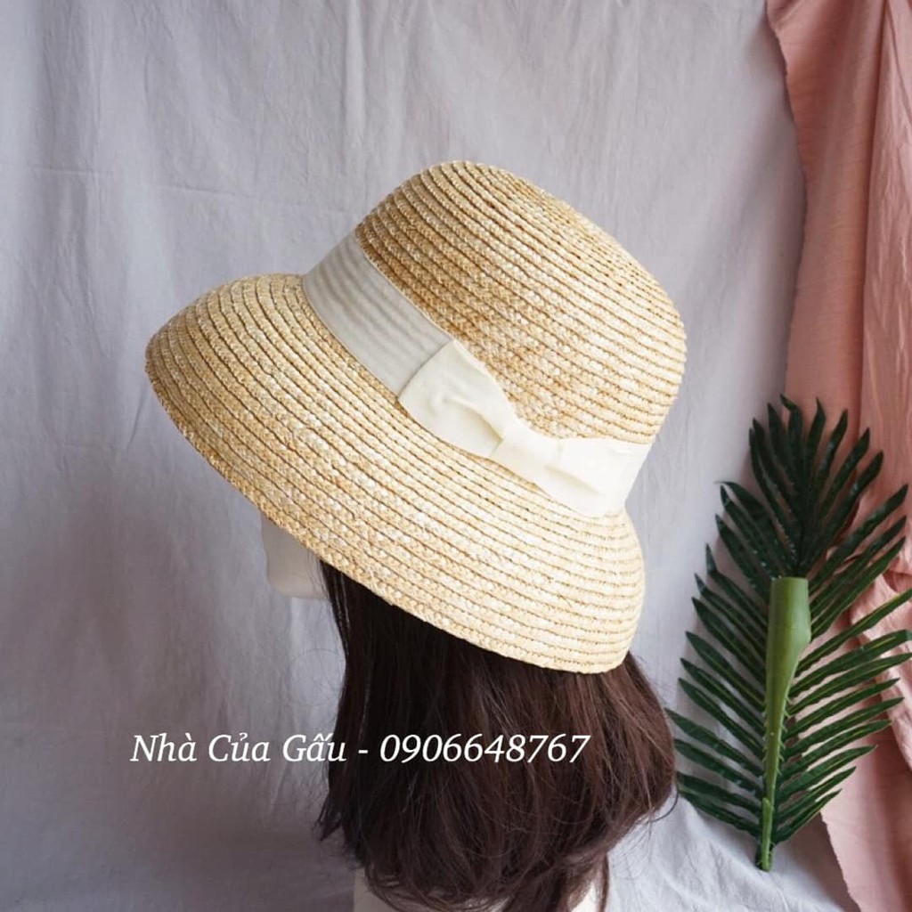 Nón cói cụp nơ size nhỏ xinh dã man luôn