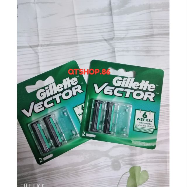 [Xả kho nghỉ bán] 1 vỉ lưỡi dao cạo Gillette (2 lưỡi) Loại I