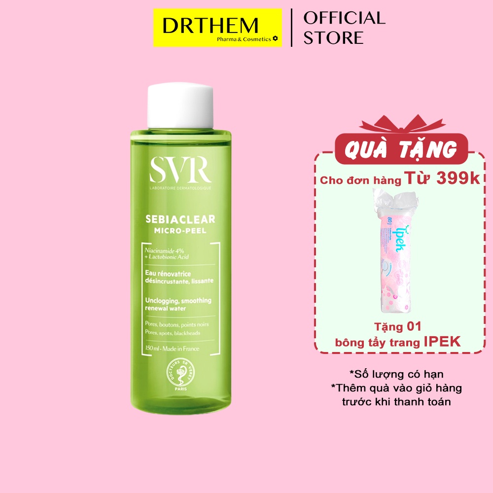 SVR Sebiaclear Micro Peel Toner 150ml Nước Cân Bằng Cho Da Dầu Mụn