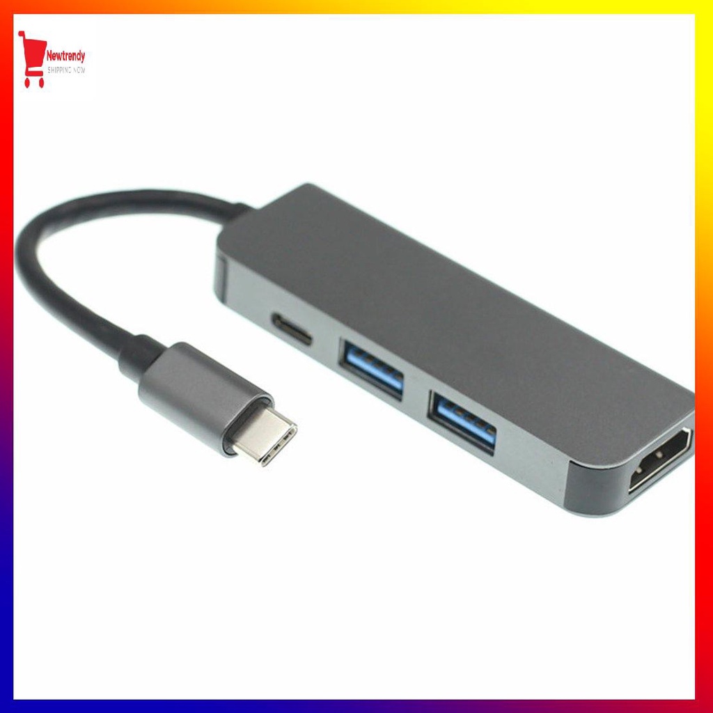 Trạm Sạc 4 Trong 1 Type-C Sang Usb3.0X2 + Pd + Hdmi (0605)