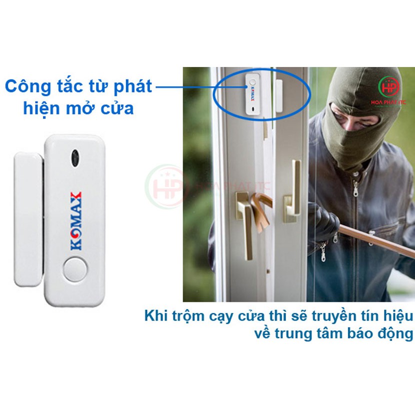 Komax KM-G20 - Bộ chống trộm trung tâm dùng sim và wifi, Báo trộm qua điện thoại, gọi điện, nhắn tin