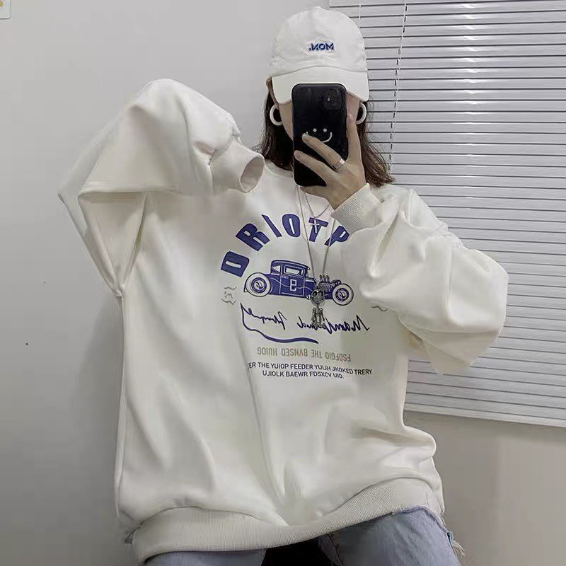 Áo Sweater nỉ in họa tiêt oto dài tay dáng rộng Unisex siêu hot phong cách  Hàn Quốc TMH017