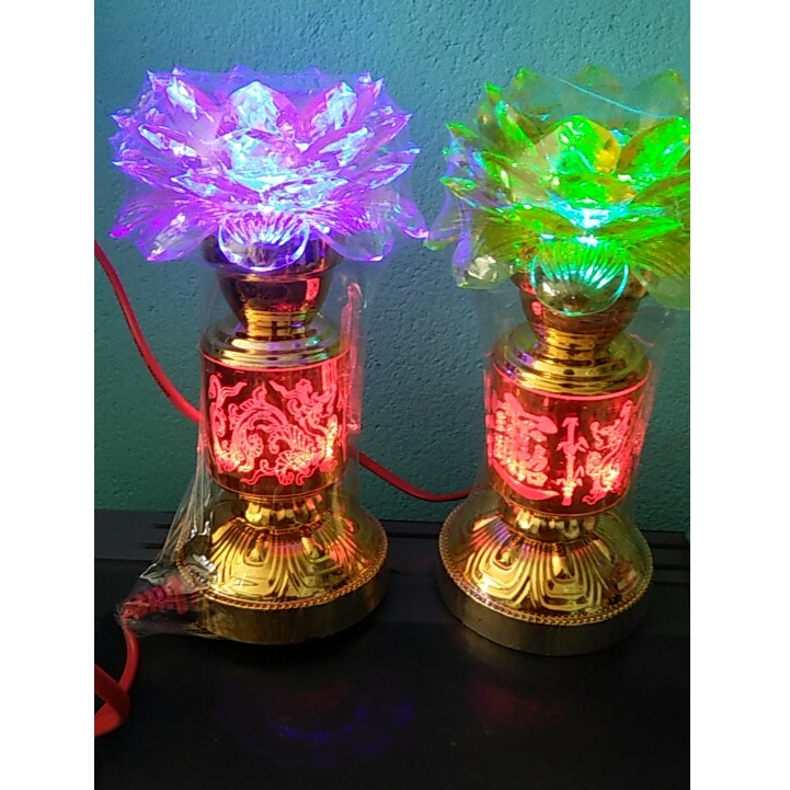 Đèn bàn thờ hoa sen Led đổi màu
