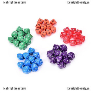 ICE 10pcs multi sides dice D10 gaming dices for RPG games