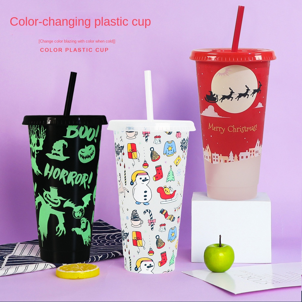 Cốc Uống Nước 710ml Có Thể Thay Đổi Màu Sắc Theo Nhiệt Độ