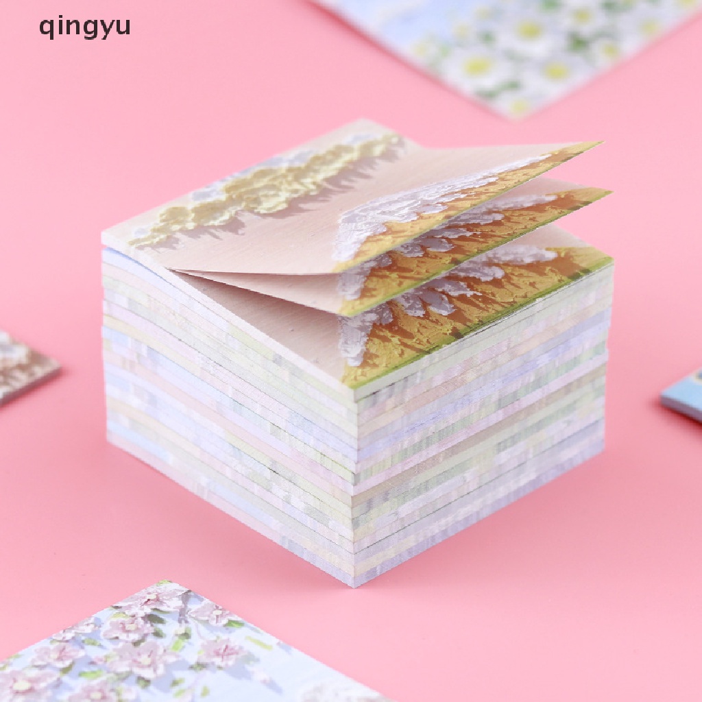 Set 90 Tờ Giấy Ghi Chú Họa Tiết Tranh Sơn Dầu Phong Cảnh