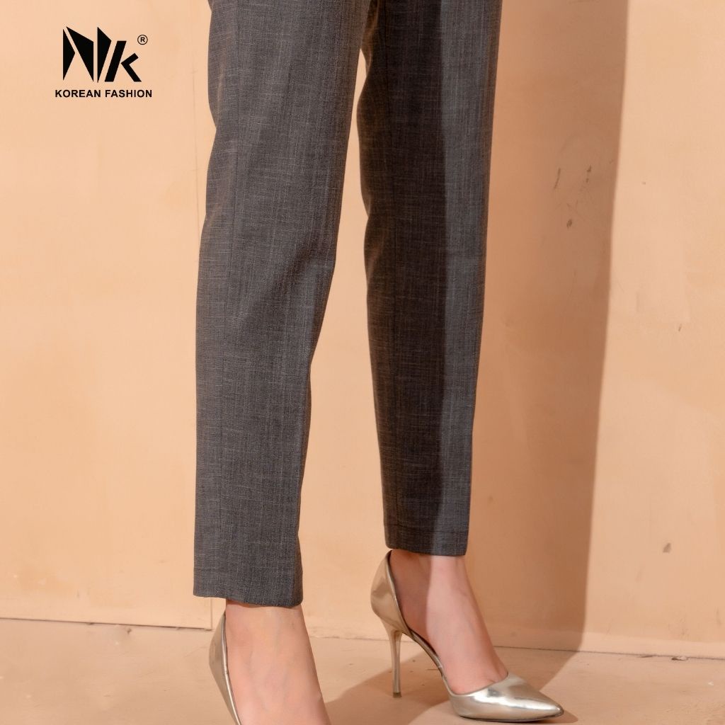 Quần Tây Nữ Công Sở NK Fashion Dáng Baggy Kèm Đai Cạp Hiện Đại, Chất Liệu Nhập Hàn Mềm Mịn, Chống Nhăn Xù NKQU2106009