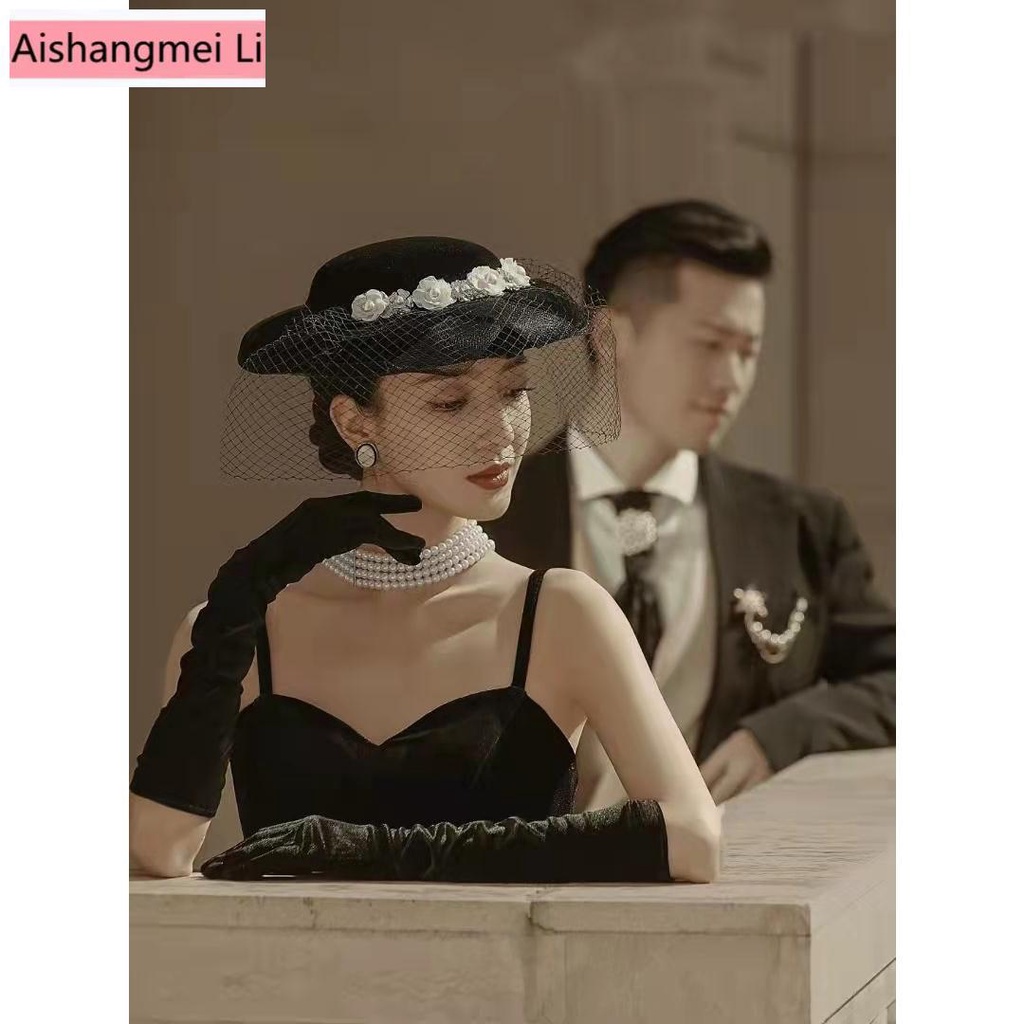 Mũ Gạc Duyên Dáng Phong Cách Hepburn Cổ Điển Thời Trang Làm Phụ Kiện Chụp Ảnh Cưới / Du Lịch