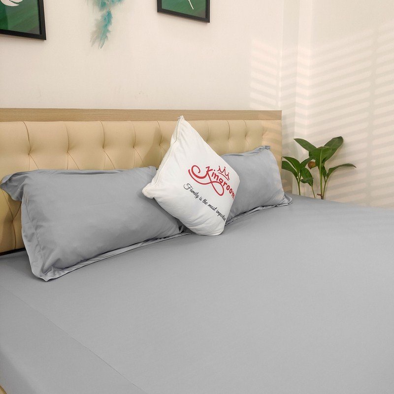 Bộ ga thun lạnh 3 món ga gối Kingroom chuyên drap thun lạnh đủ kích thước ga nệm 1m2, 1m6, 1m8 chưa gồm chăn | BigBuy360 - bigbuy360.vn