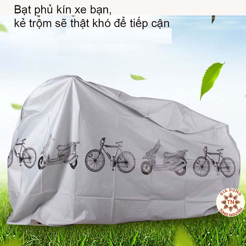 Bao Phủ/Trùm Xe Máy(Xe Đạp) Chống Mưa/Nắng Cực Tiện Lợi [PHỦ XE MÁY]