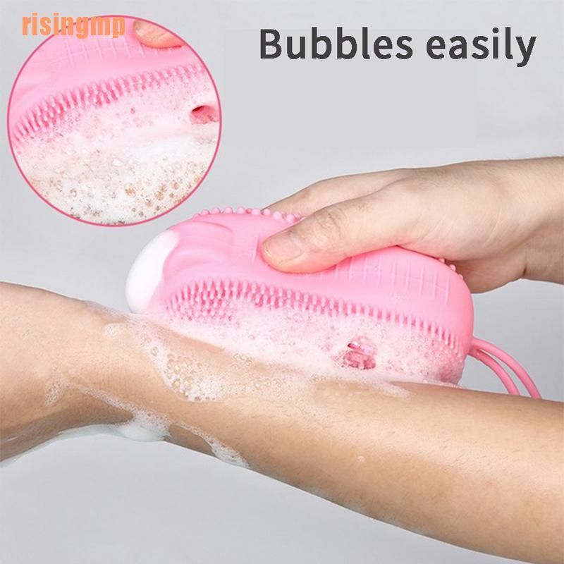 Bàn Chải Silicone Hai Mặt Mát Xa Da Đầu Khi Tắm