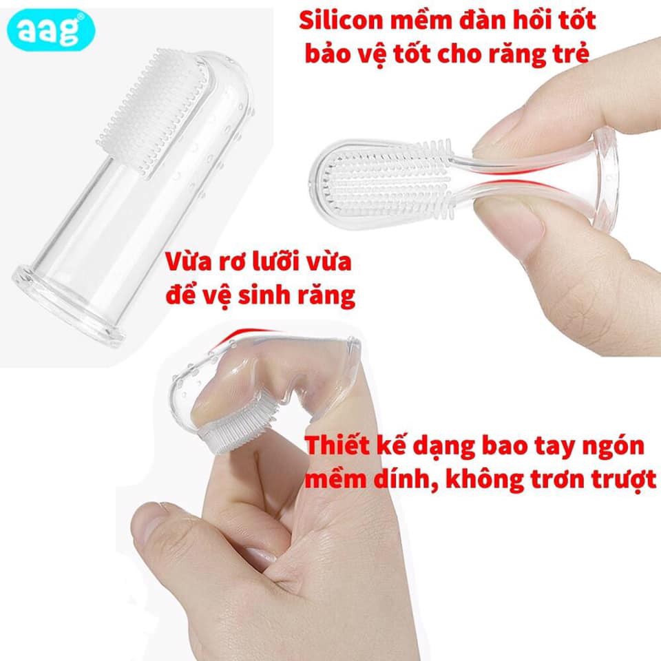 Rơ Lưỡi Silicon Mềm AAG Cho Bé (Set 2 Chiếc)