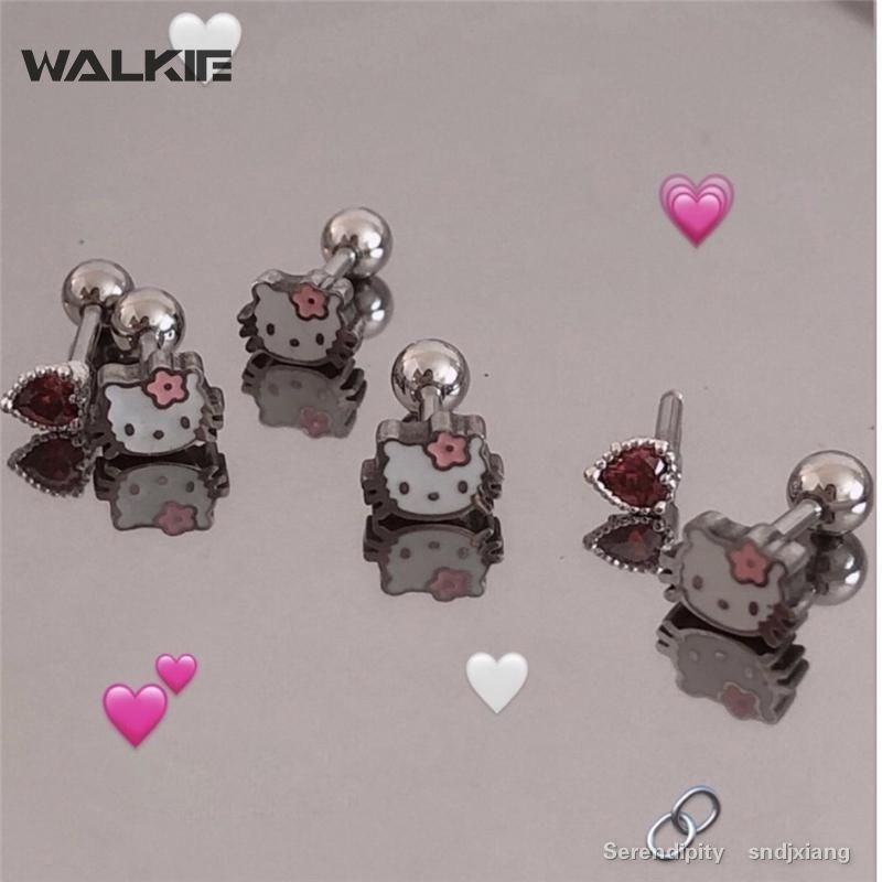 Bông Tai Hình Mèo Hello KittY Dễ Thương 2021