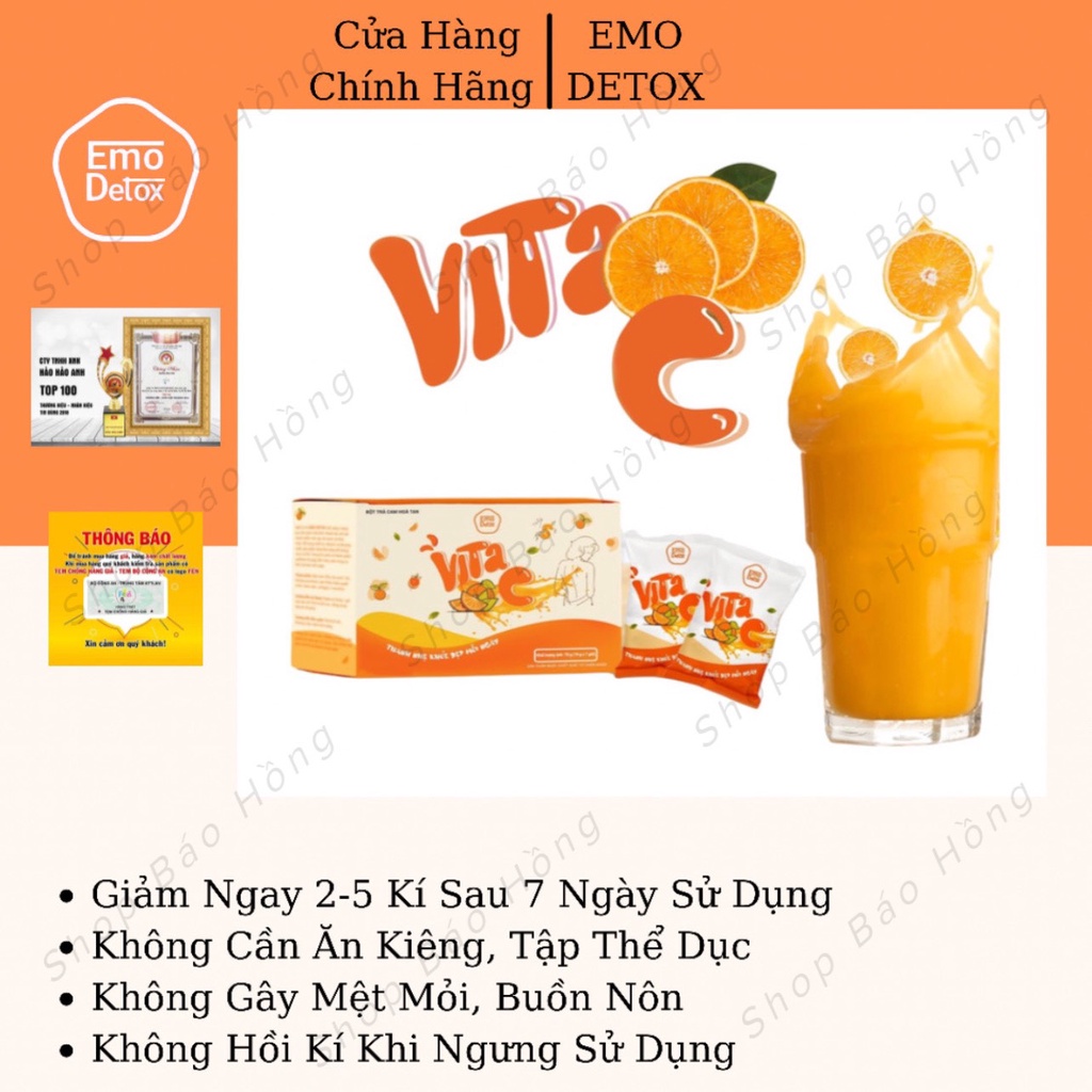 COMBO 3 HỘP EMO DETOX VỊ CAM (tặng kèm quà)