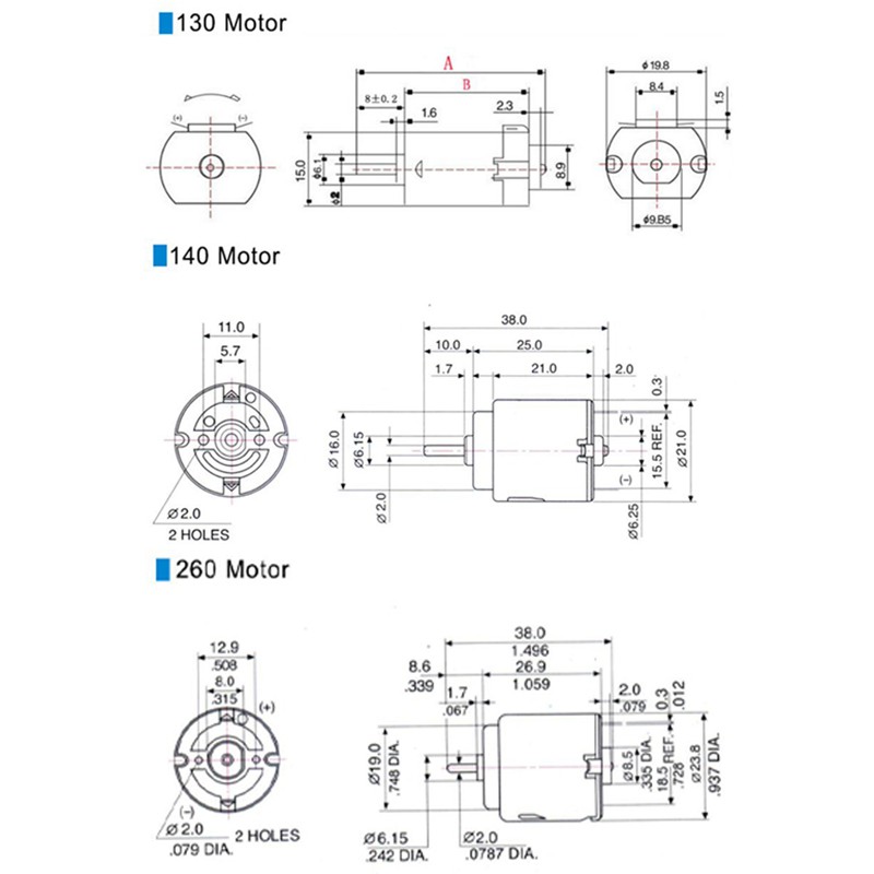 Động Cơ Máy Bay/Tàu Thuyền 130 140 260 Mini