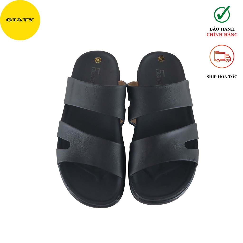 Dép nam quai da thời trang DU9288/8 - GIÀY GIAVY