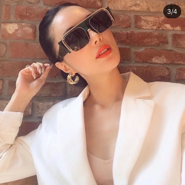 Kính mát nữ Đẹp - Cao Cấp gọng vuông kim loại kết hợp nhựa sang trọng thời trang 2021 | BigBuy360 - bigbuy360.vn