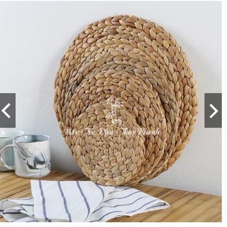 Lót ly cói lót nồi bèo cói lục bình decor chụp ảnh