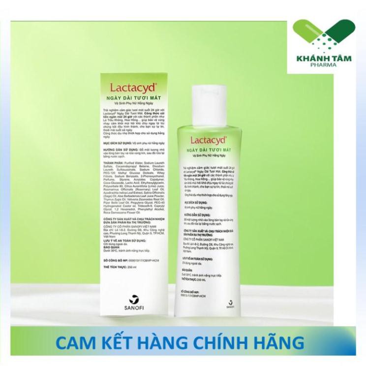 ! Dung dịch vệ sinh phụ nữ Lactacyd ngày dài tươi mát - Lactacyd lá trầu không